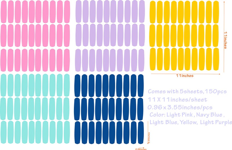 Easu Sprinkles Fabric Wall Decals Mini Bar Stickers Confetti Wall Decal Removable Peel and Stick Decals Kids Room Decor - Image 5